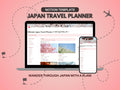 Japan Travel Planner, Japan Travel Template, Travel Itinerary, Notion Template, Notion Life Planner, Aesthetic Notion Planner, Japan