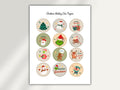Christmas Cupcake Topper Printable Holiday Baking Decor (Digital Download)