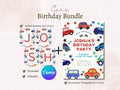 Cars Birthday Invitation Editable Canva, Race Car Birthday Party Invite, Printable Kids Party Invite