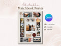 Custom Matchbook Poster, Editable Matchbox Template, Anniversary Gift for Couple, DIY Matchbook Art, Printable Canva Art, Gift For Him Her