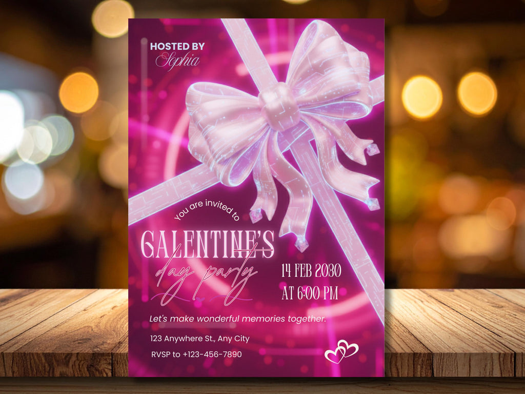 Galentine's Girls Night Invitation, Friends Valentines Dinner Invite, Galentines Day Evite, Galentines party, Girls night invite
