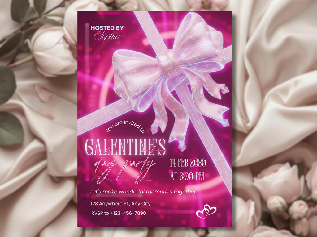Galentine's Girls Night Invitation, Friends Valentines Dinner Invite, Galentines Day Evite, Galentines party, Girls night invite