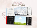 Editable Concert Ticket Template | Custom Concert Ticket | Printable Concert Ticket | Gift Idea | DIY Event Ticket | Souvenir Keepsake