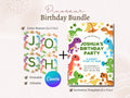 Dinosaur Birthday Invitation Template, Editable Party Invite, Dino Birthday Invitation, Printable & Digital Canva Template