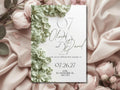 Sage Green Elegant Wedding Invitation Template – Luxury Floral Canva Invite | Minimal Modern Wedding Invitation | Printable & Digital