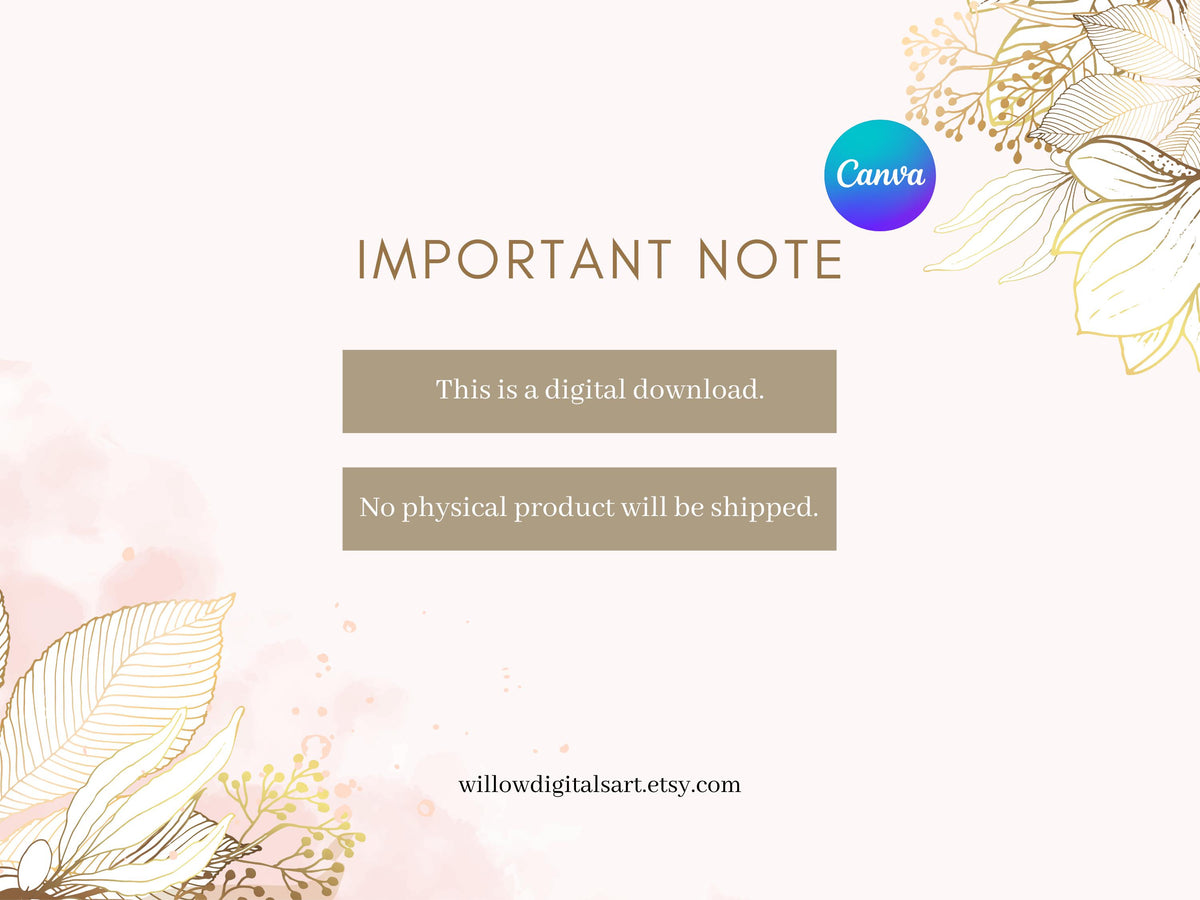 Yellow Wedding Invitation Template – Luxury Floral Canva Invite | Minimal Modern Wedding Invitation | Printable & Digital Download