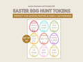 Easter Egg Hunt Tokens Set of 45 Easter Reward Tokens Easter Games For Kids Easter Egg Fillers Easter Token Activities, Printable Easter Egg