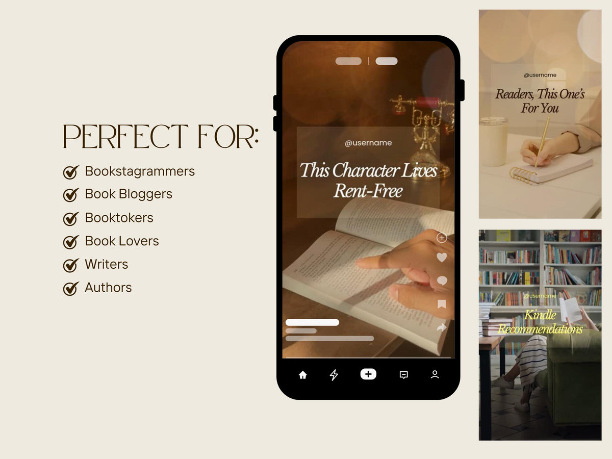 Author Trial Reel Templates, Book Launch Promo Marketing Bookstagram BookTok Reader Bookish Social Media Content, Canva Video