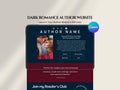 Dark Romance Author Website Link in Bio Template Indie Author Landing Page Book Promo Site for Debut Writers Book Editable Branding Kit