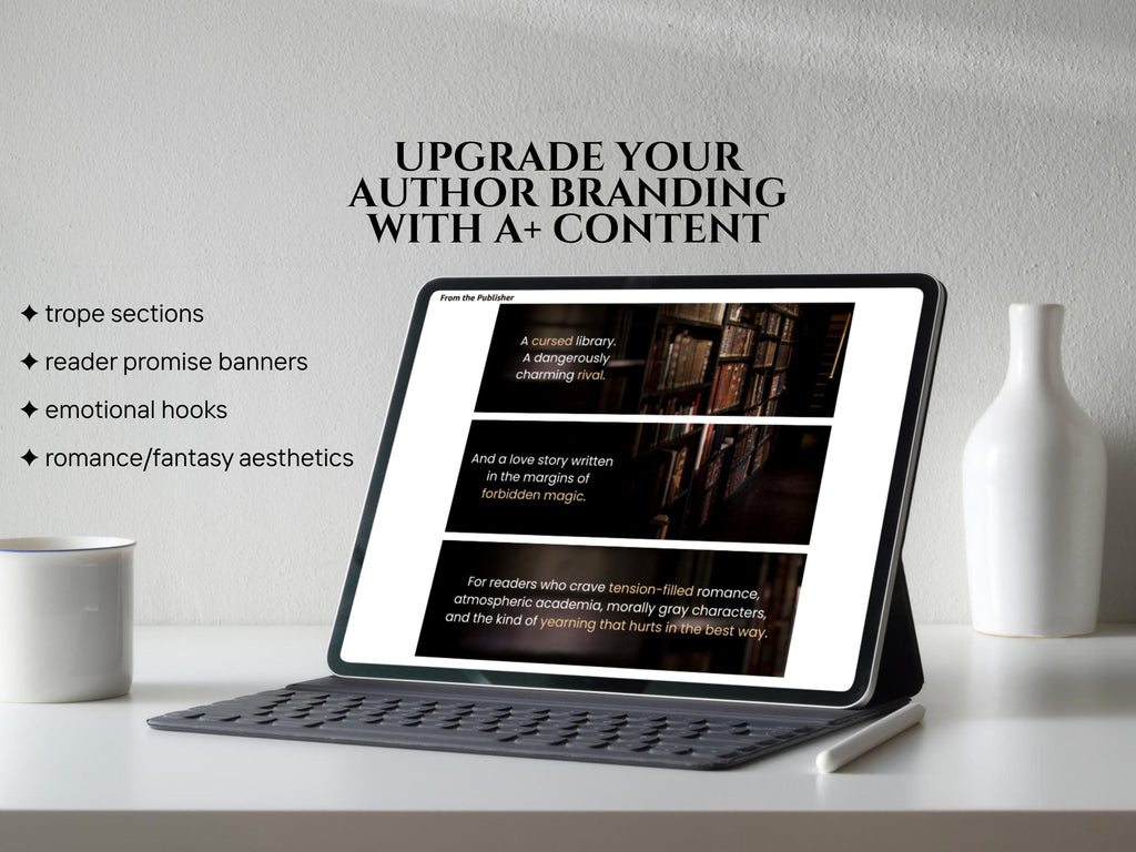 Author KDP A+ Content Canva Template Romance Book Marketing Kit Indie Author Branding Templates Book Promo