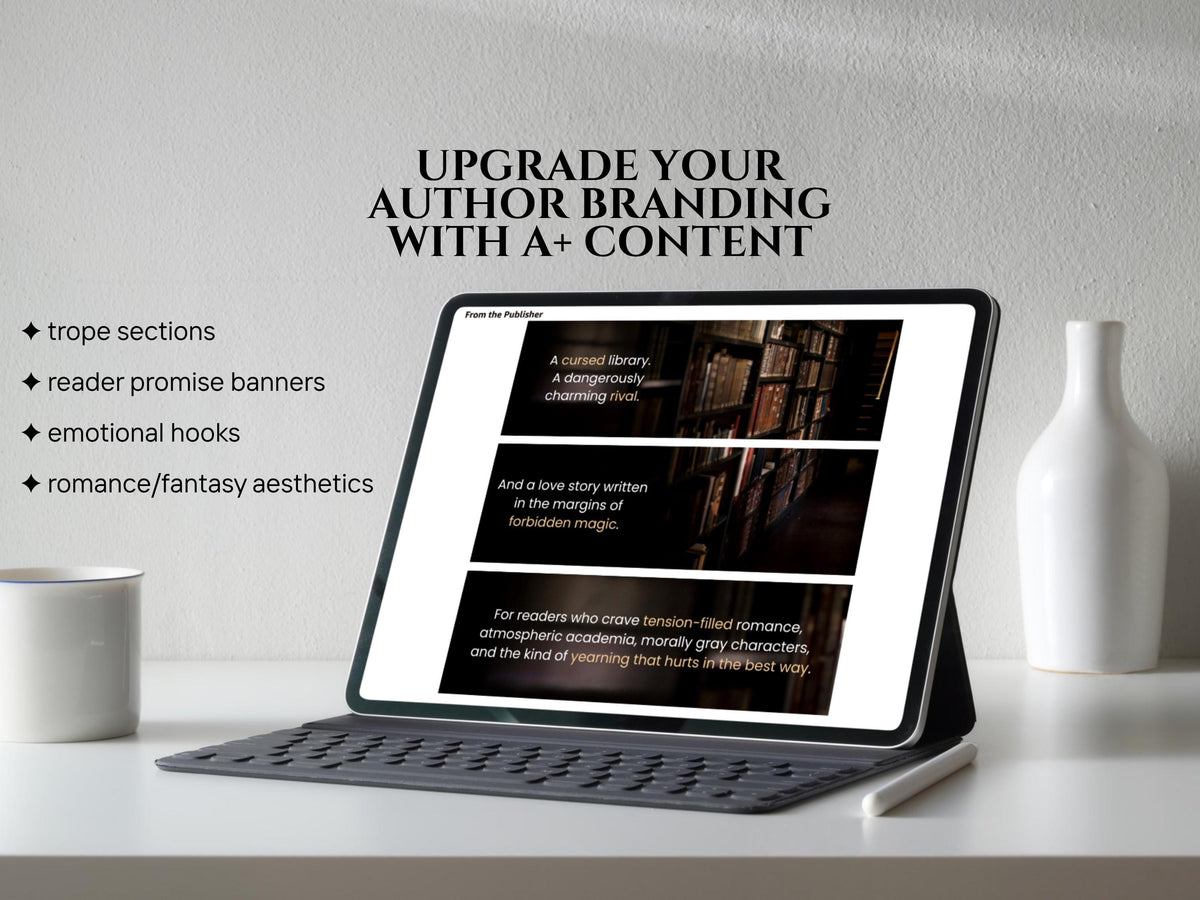 Author KDP A+ Content Canva Template Romance Book Marketing Kit Indie Author Branding Templates Book Promo