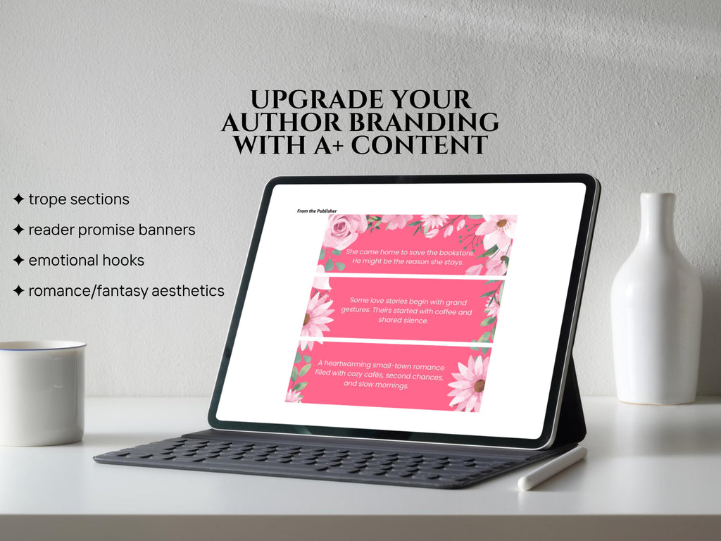 Author KDP A+ Content Canva Template Cozy Romance Book Marketing Kit Indie Author Branding Templates Book Promo