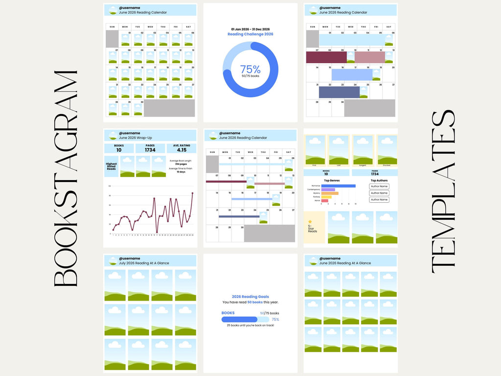 Reading Wrap Up Template Monthly Reading Stats Bookstagram Canva Template Reader Monthly Recap