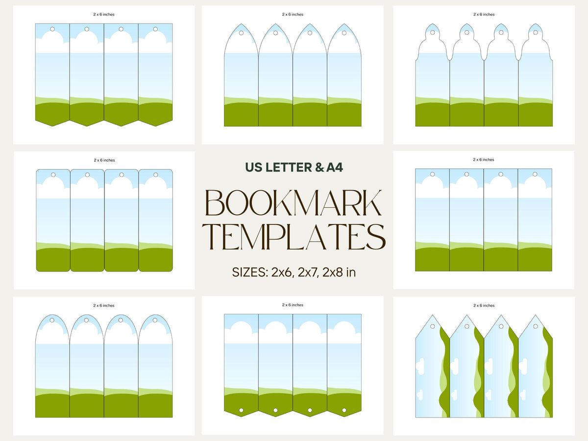 Printable Bookmark Template Mockup, Canva DIY Bookmark Creator, Book Club