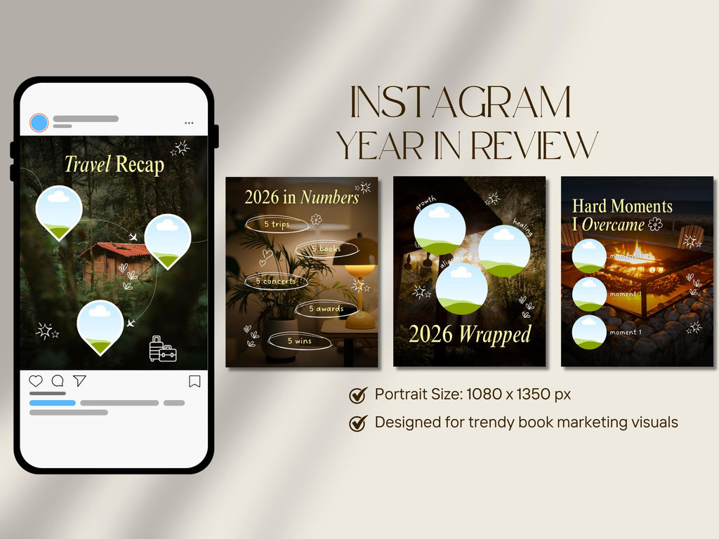 2026 Year in Review Canva Template | Instagram Carousel | Editable Year Recap | Content Creator Wrap-Up | Digital Download