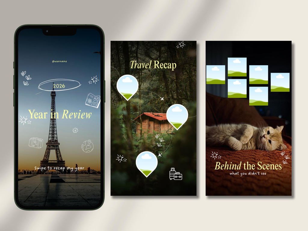 2026 Year in Review Canva Template | Instagram Carousel | Editable Year Recap | Content Creator Wrap-Up | Digital Download